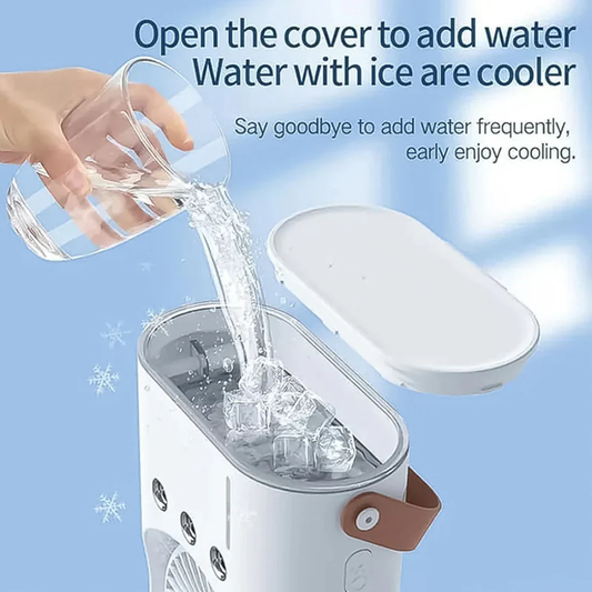 Portable Tower Mist Spray Air Cooling Fan (1 Pc)