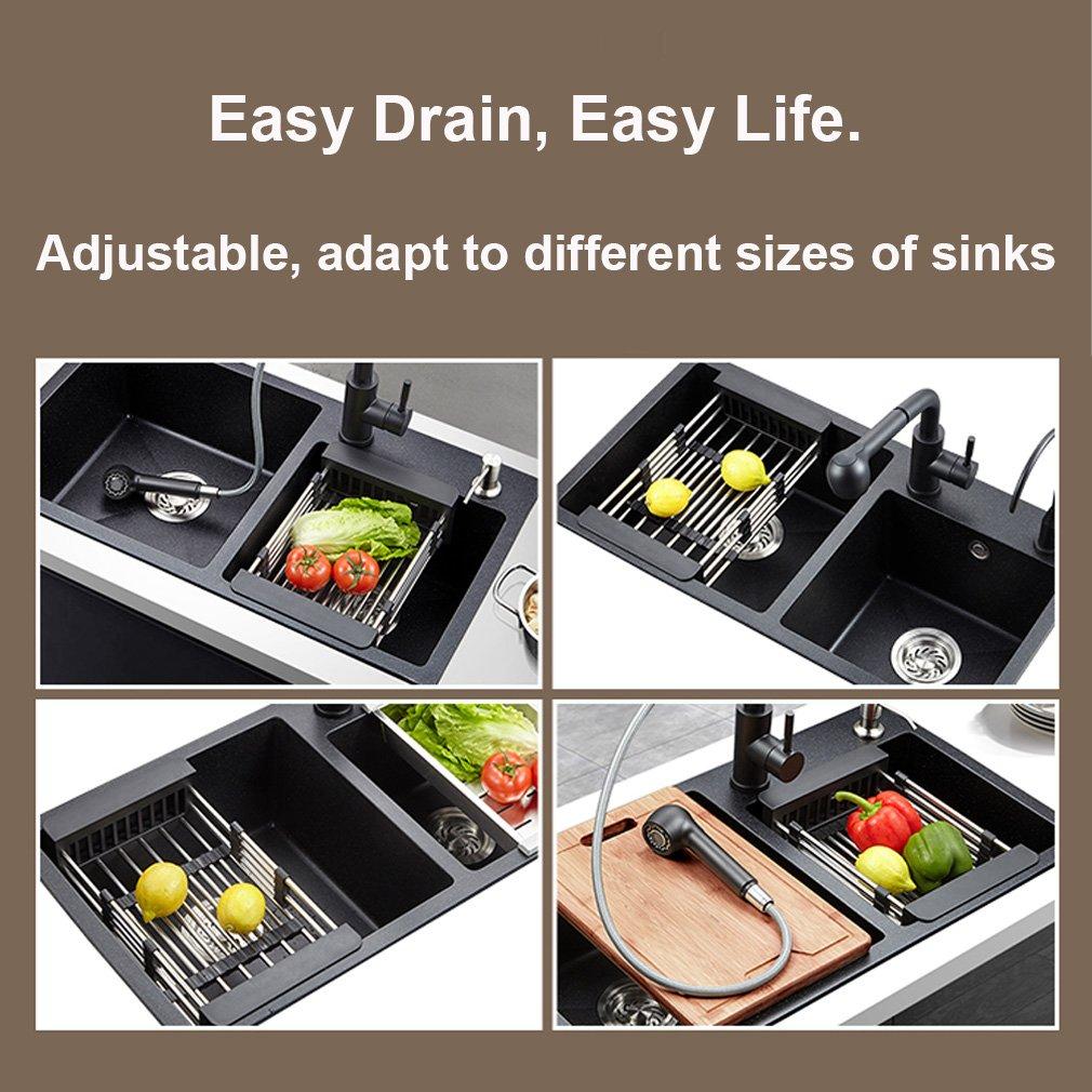 Stainless Steel Expandable Fridge & Sink Organizer Rack
