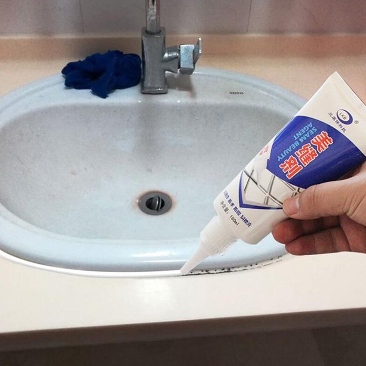 17747 Waterproof Tile Gap Crack Grout Filler Water-resistant Silicone Sealant For Diy Home Sink Gaps Tiles Gaps Grouts Repair Filler Tube For Home Office Bathroom Toilets Kitchen (180 Ml)