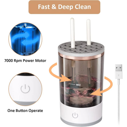 Automatic Makeup Brush Cleaner™ - Fast Electric Brush Washer & Organizer (USB Powered)