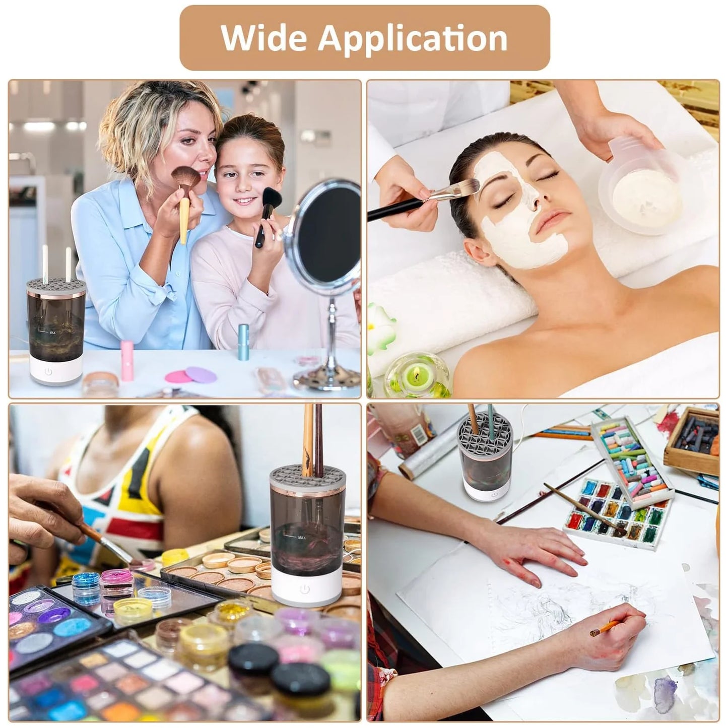 Automatic Makeup Brush Cleaner™ - Fast Electric Brush Washer & Organizer (USB Powered)