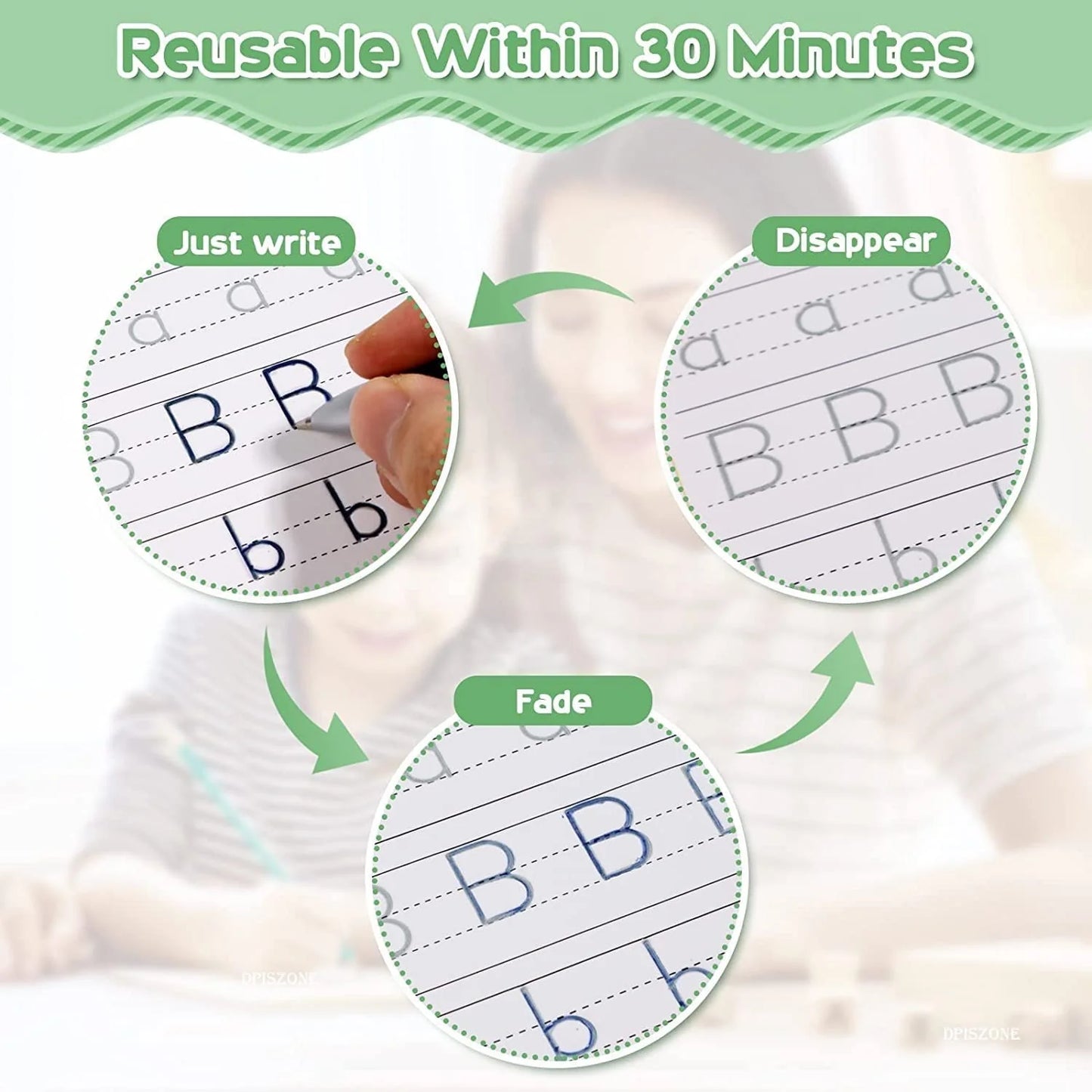 4 Pc Magic Copybook Set for Kids – Reusable Handwriting Practice Books