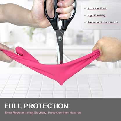 Magic Silicone Dishwashing Gloves Heat-Resistant Reusable Scrubbing Gloves Multicolor (1 Pair)