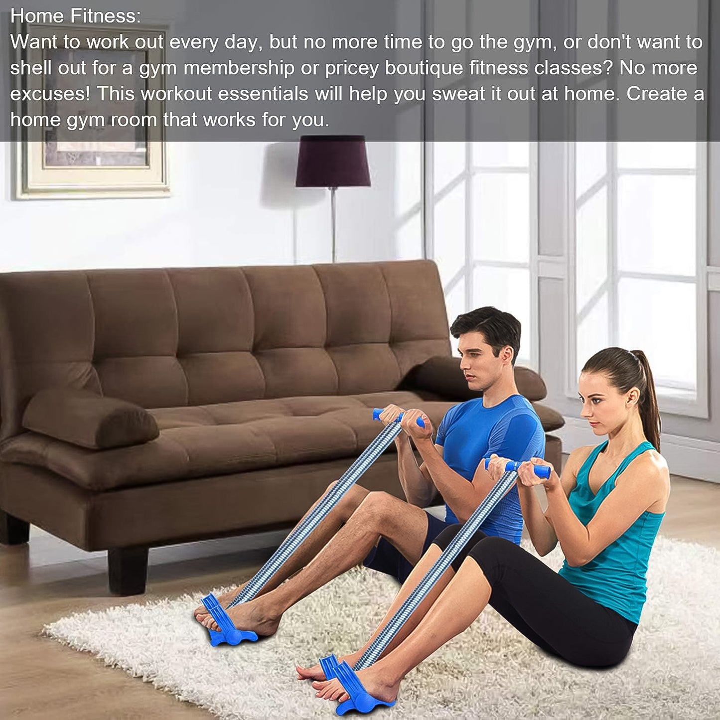 FlexiPull Resistance Band™ – Durable spring strap for home fitness training.