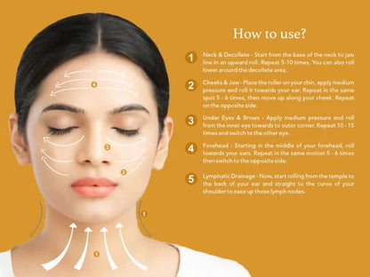 Luxury Skincare 24K Gold Energy Electric Facial Massager Roller