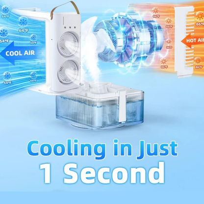 Portable Tower Mist Spray Air Cooling Fan (1 Pc)