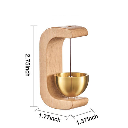 Wooden Magnetic Door Bell Chime – Brass Decorative Vintage Doorbell for Home, Office & Store Use(1 Pc)