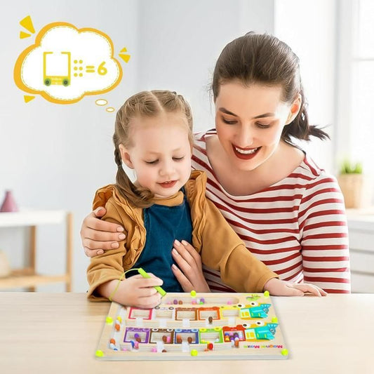 ColorCount Maze Board™ - Magnetic game for math & colors.