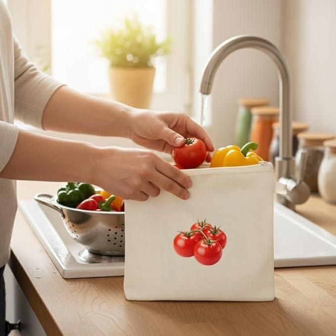Cotton Reusable Vegetable Bags – Pack of 10