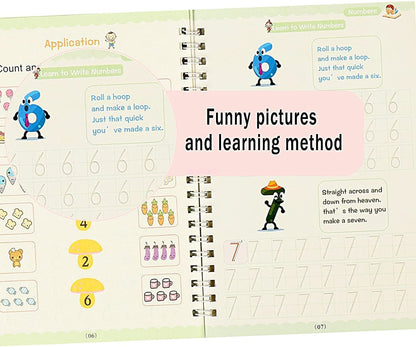 4 Pc Magic Copybook Set for Kids – Reusable Handwriting Practice Books