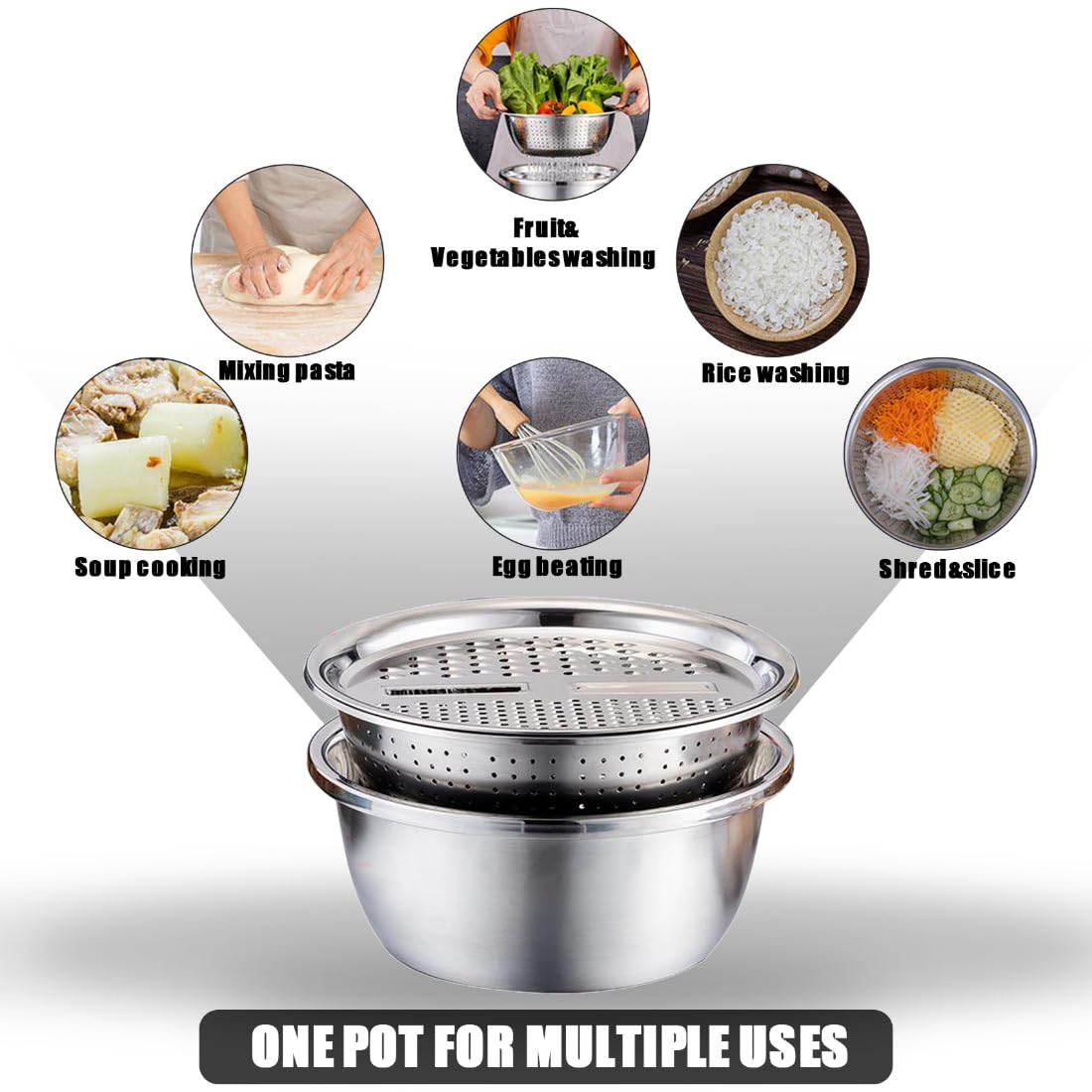 SliceMate 3-in-1 Grater™ - All-in-one grater for veggies & salads.