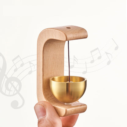 Wooden Magnetic Door Bell Chime – Brass Decorative Vintage Doorbell for Home, Office & Store Use(1 Pc)