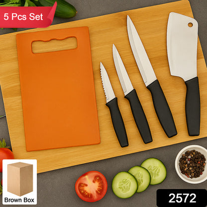 ChefMate Board & Knife Set™ – 5-piece chopping board with sharp knives.