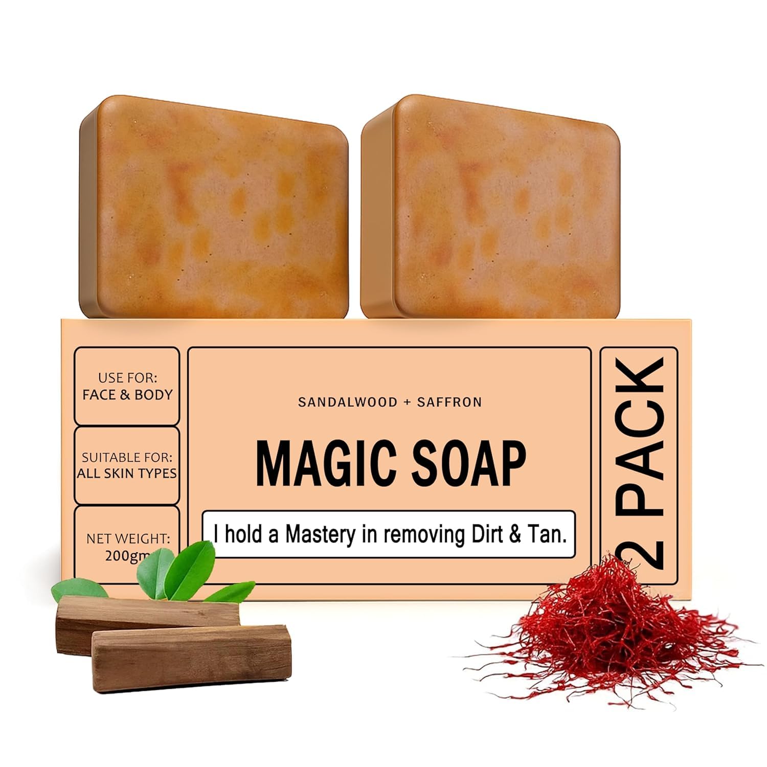 Sandalwood + Saffron Magic Soap 100 gm each (Pack of 2)