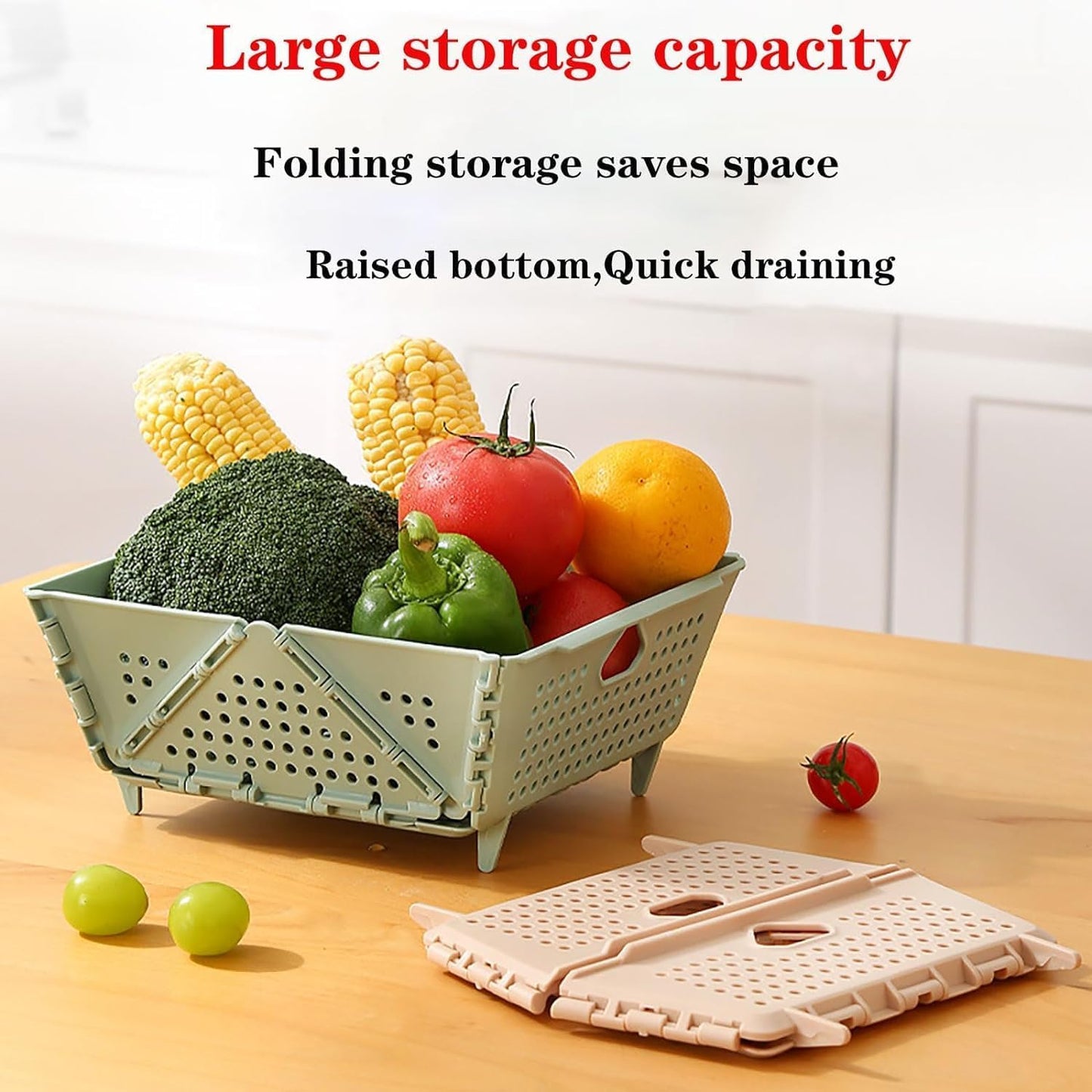Foldable Fruit Drain Basket