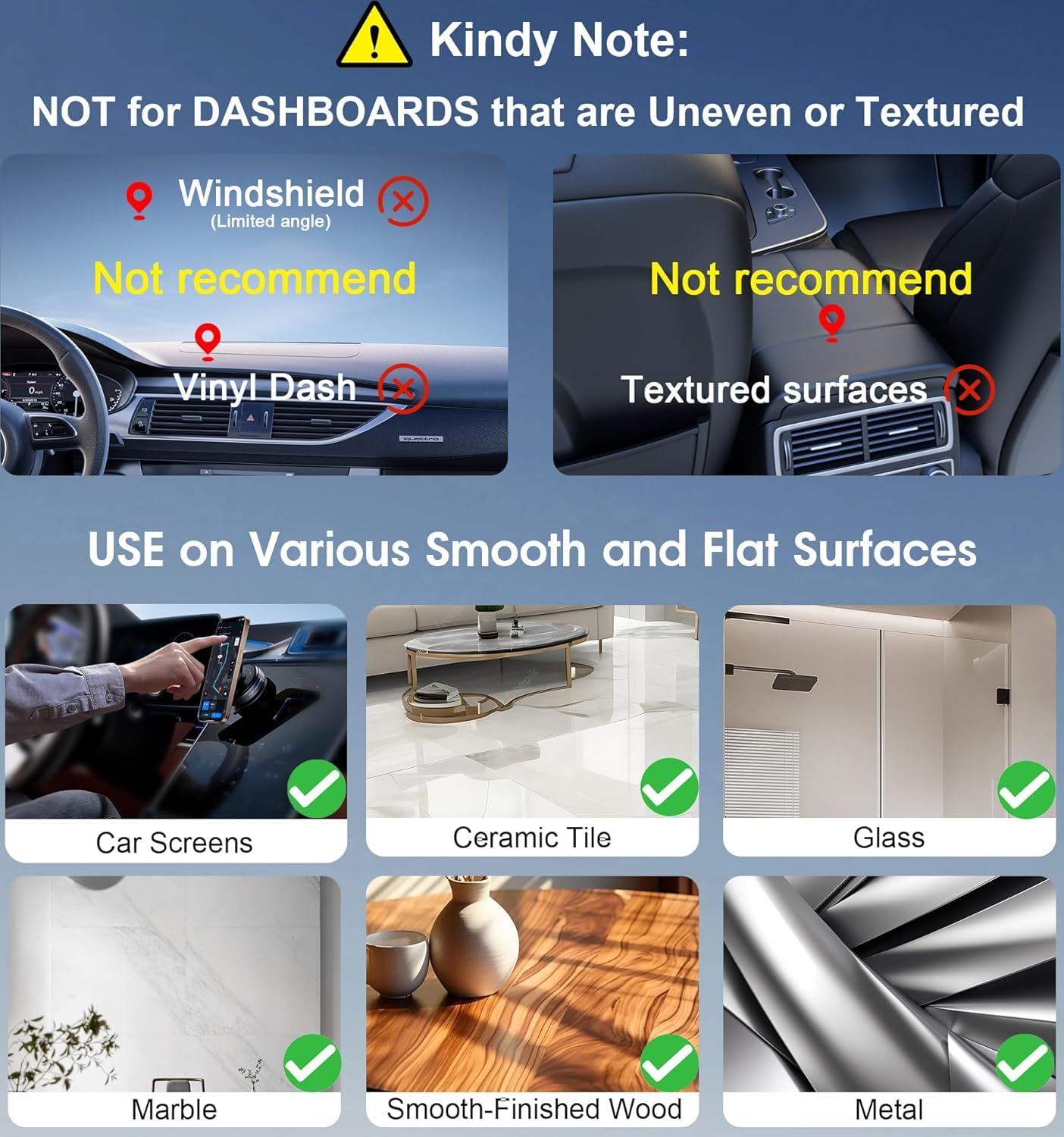 Magnetic Phone Holder with Suction Base