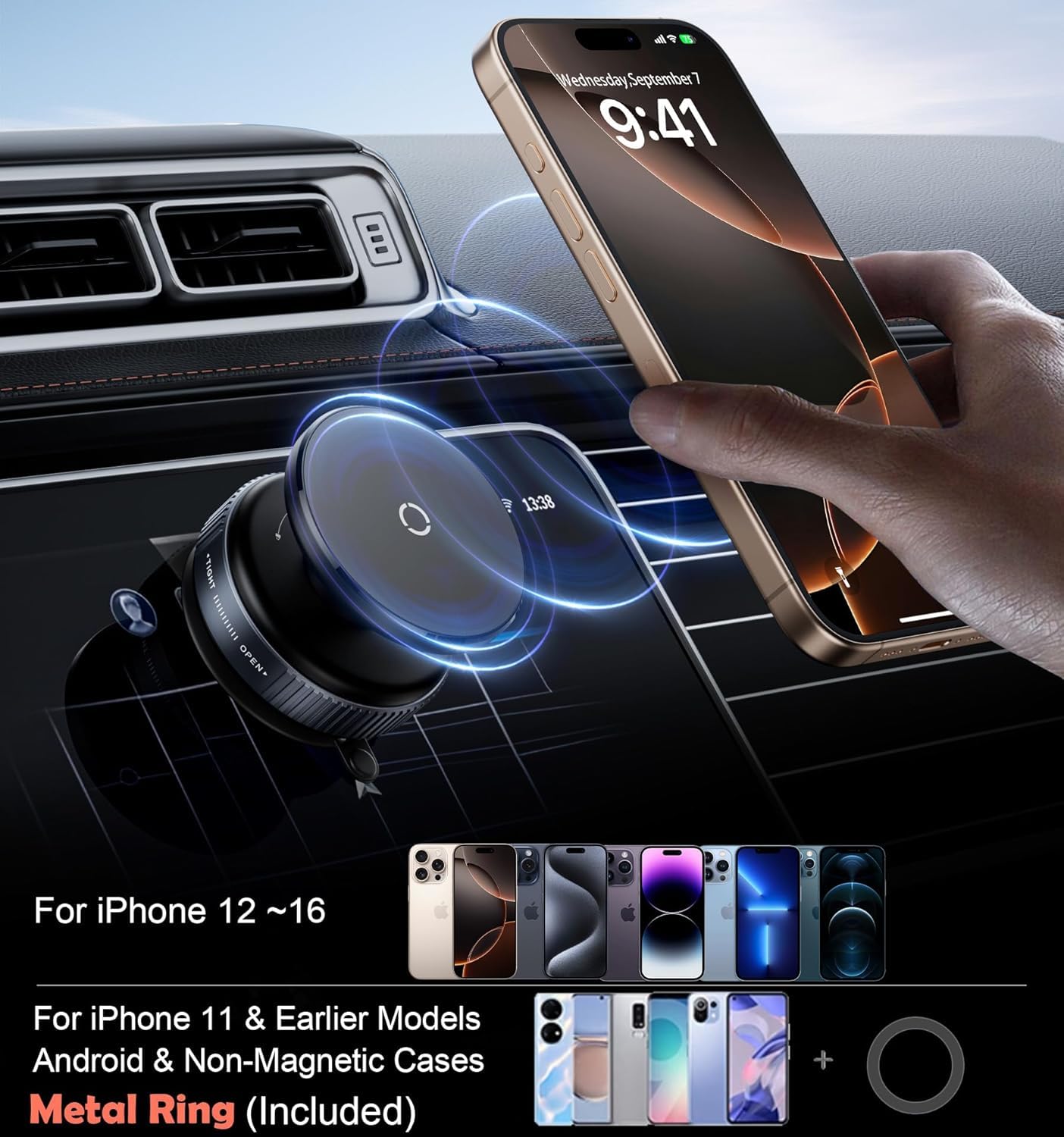 Magnetic Phone Holder with Suction Base