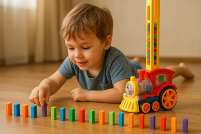 Domino Express Train™ 60 Blocks – Automatic domino-laying train with music & lights.