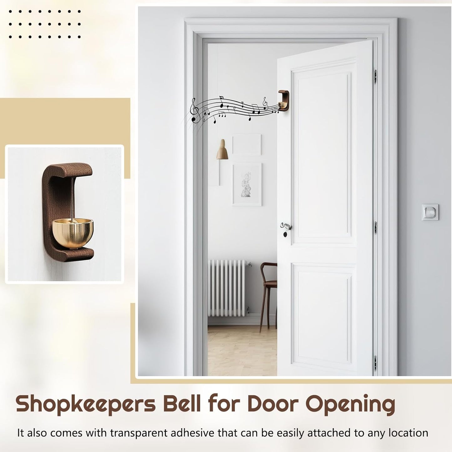 Premium Adhesive Japanese-style Door Bell (1 Pc)