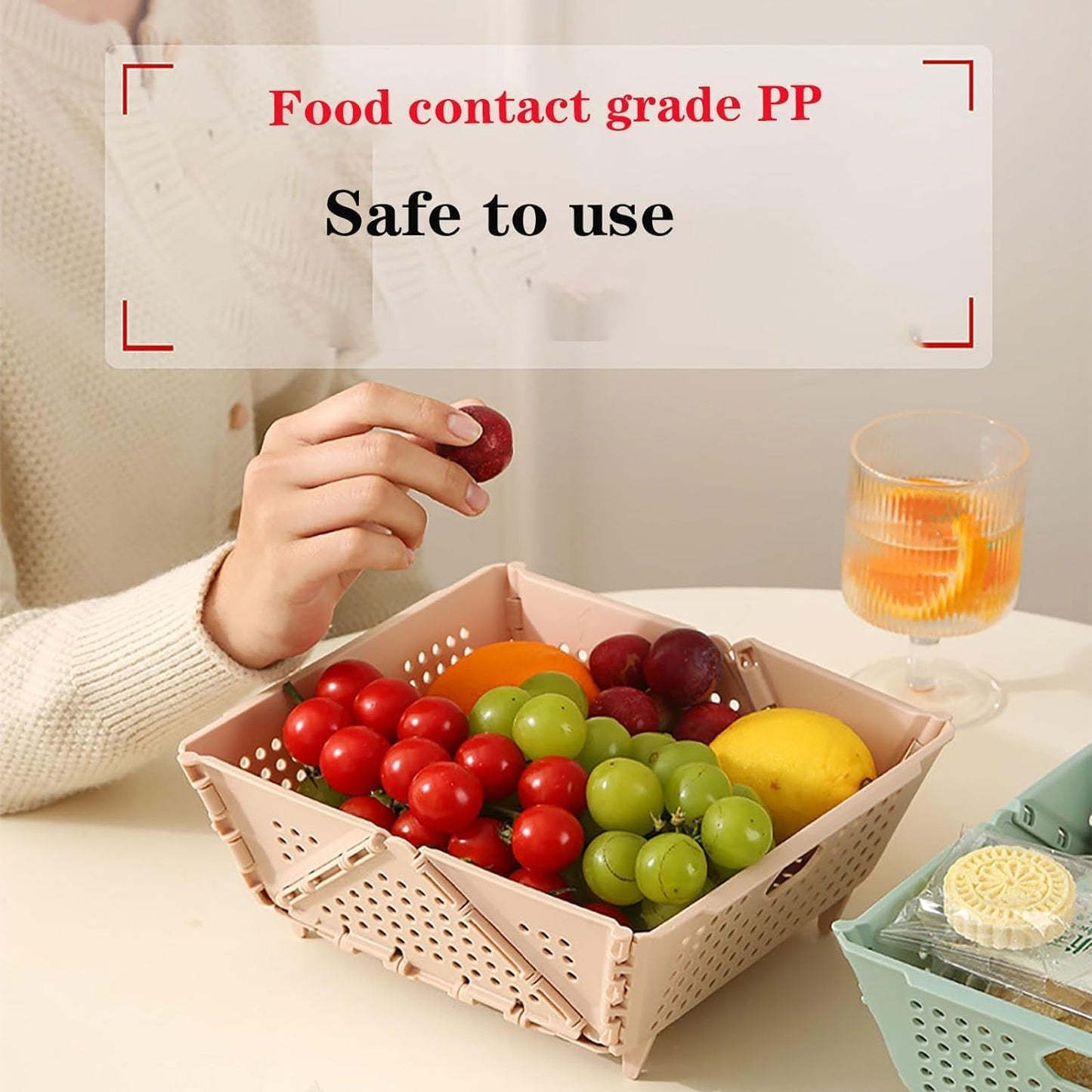 Foldable Fruit Drain Basket