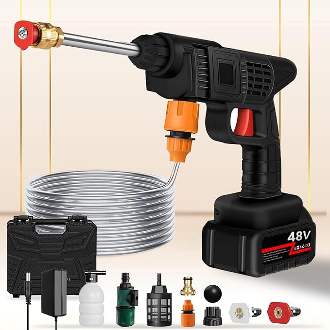 JetWash™ – 48V Portable Car Spray Gun (Single Battrey)