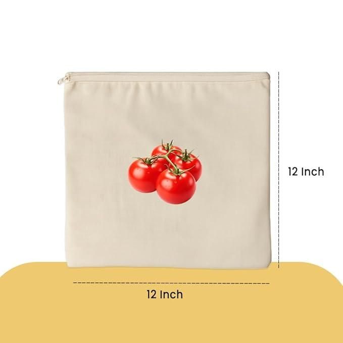 Cotton Reusable Vegetable Bags – Pack of 10
