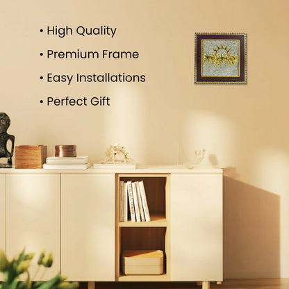 7 Horses on Raw Pyrite Frame