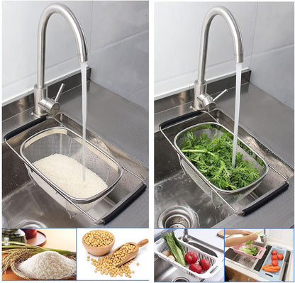 PureStrain™ Stainless Steel Strainer with Rubber Grip