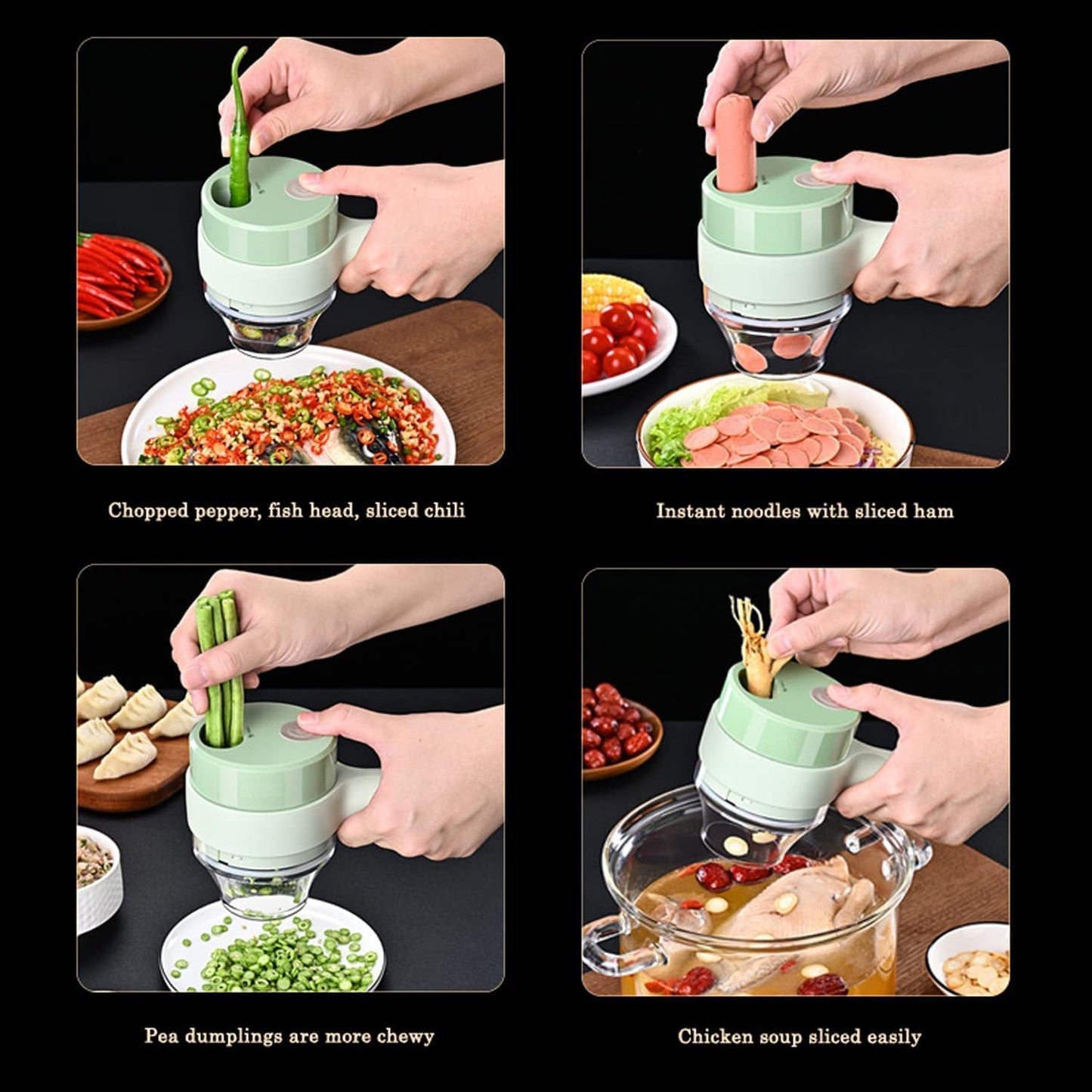 SliceMate™ – 4-in-1 Electric Food Cutter