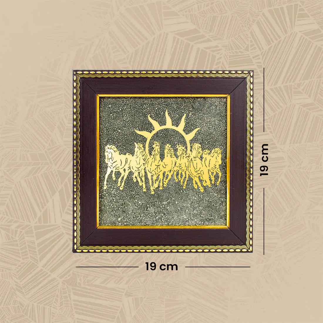 7 Horses on Raw Pyrite Frame