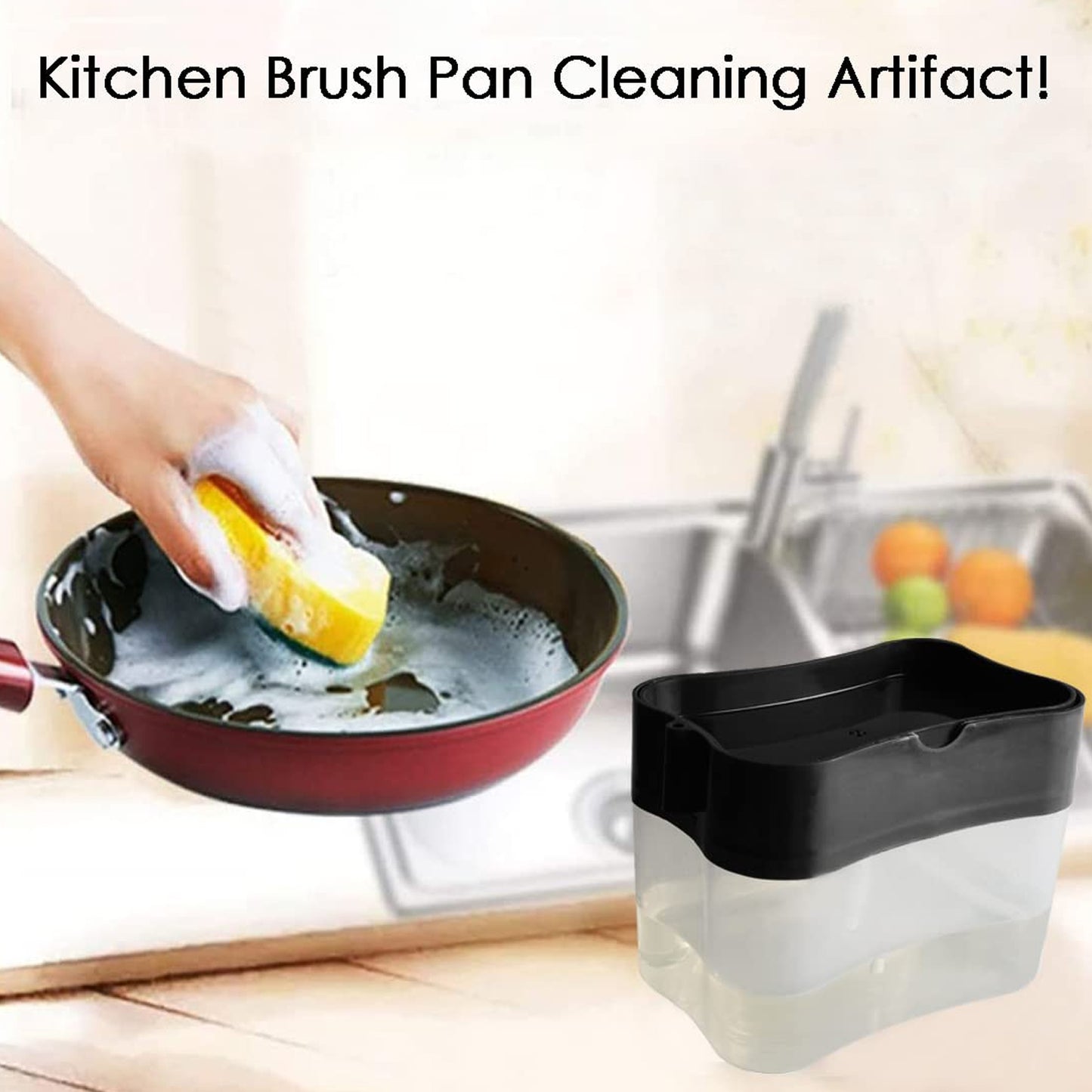 SoapEase Dispenser™ – 2-in-1 soap pump with sponge holder.