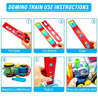 Domino Express Train™ 60 Blocks – Automatic domino-laying train with music & lights.