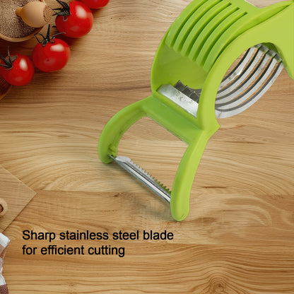 SliceMate Duo™ – Handy kitchen tool for peeling & slicing veggies.