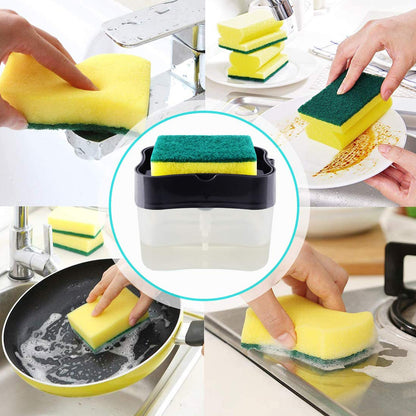 SoapEase Dispenser™ – 2-in-1 soap pump with sponge holder.