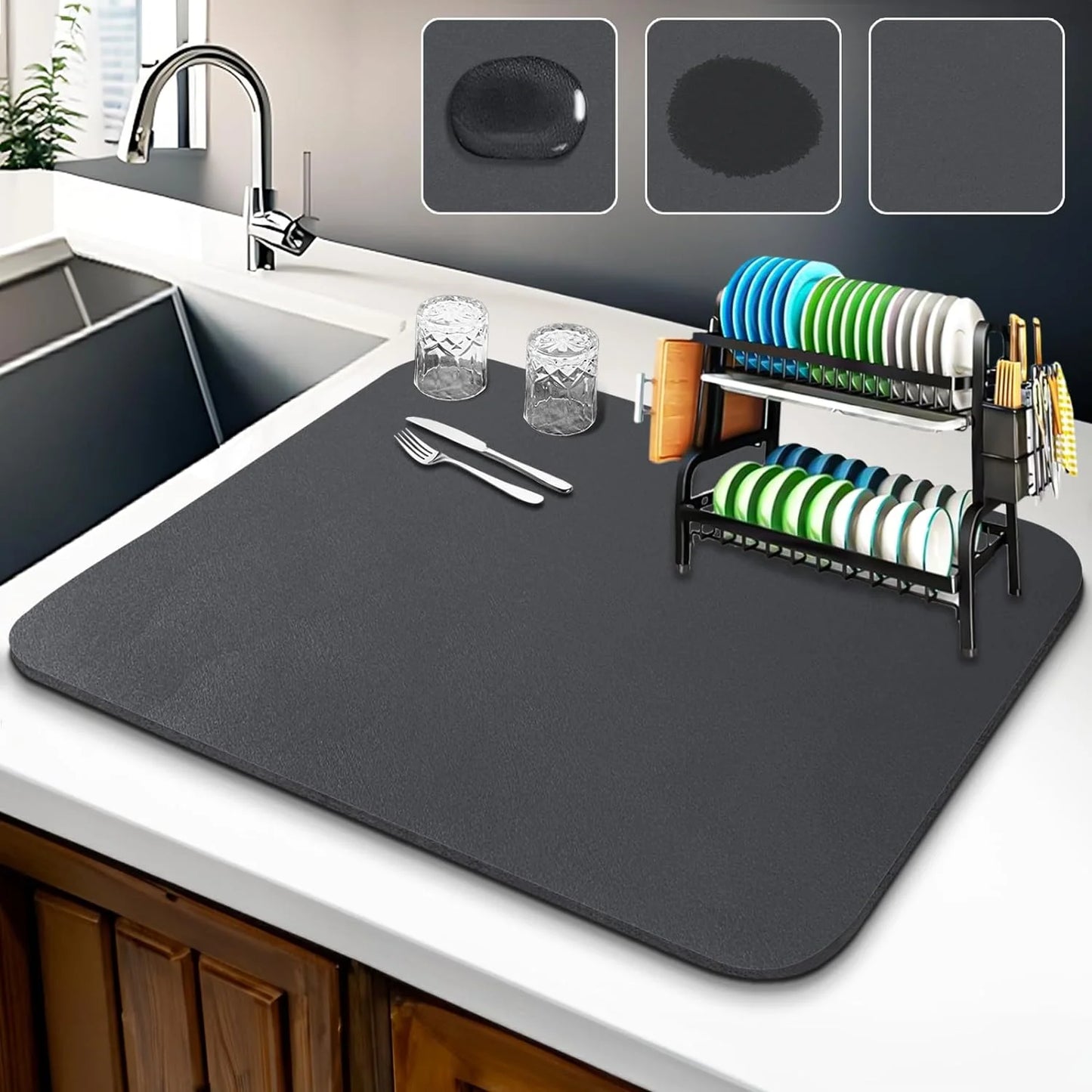 DryEase Kitchen Mat™ – Lightweight washable mat for cooking areas