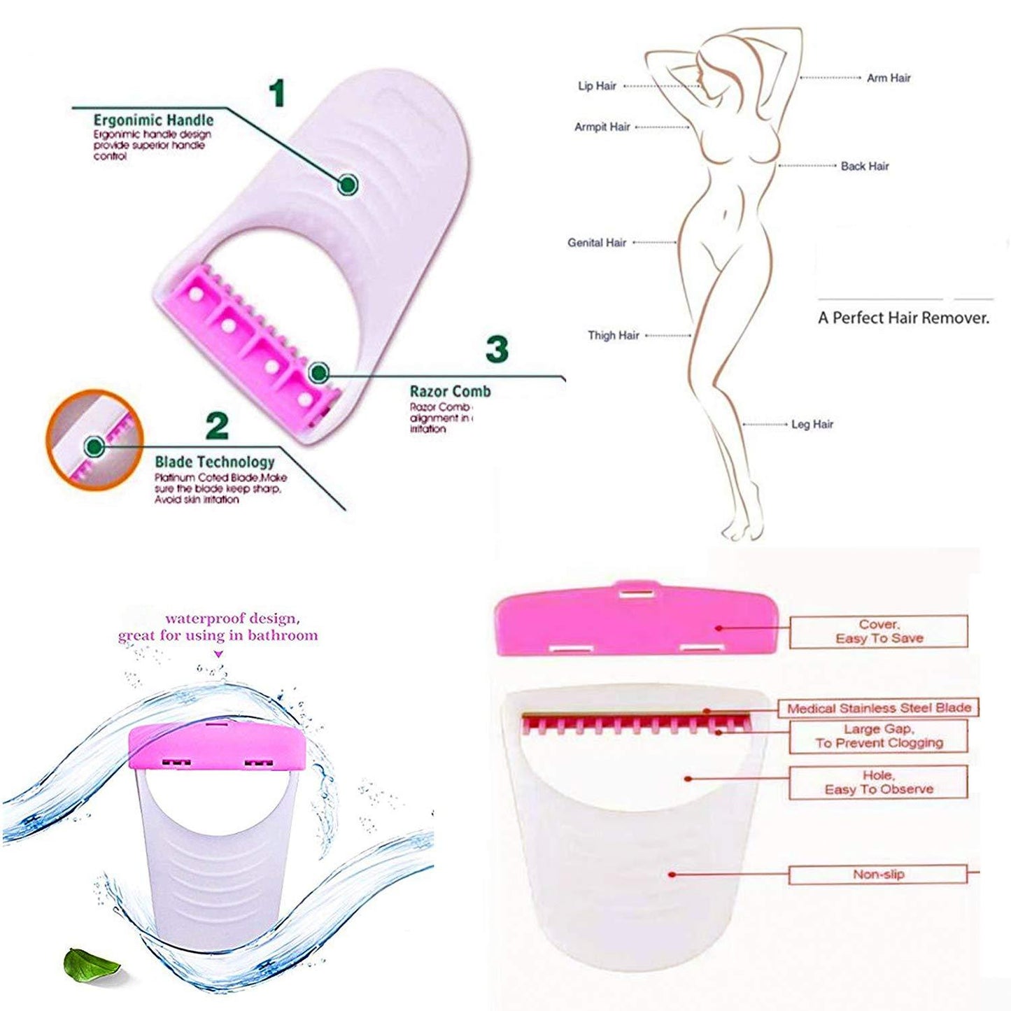 GlamShave™ – 6-Pc Disposable Razor Set