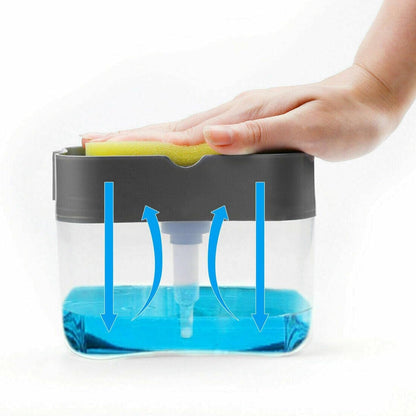 SoapEase Dispenser™ – 2-in-1 soap pump with sponge holder.