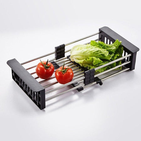 Stainless Steel Expandable Fridge & Sink Organizer Rack