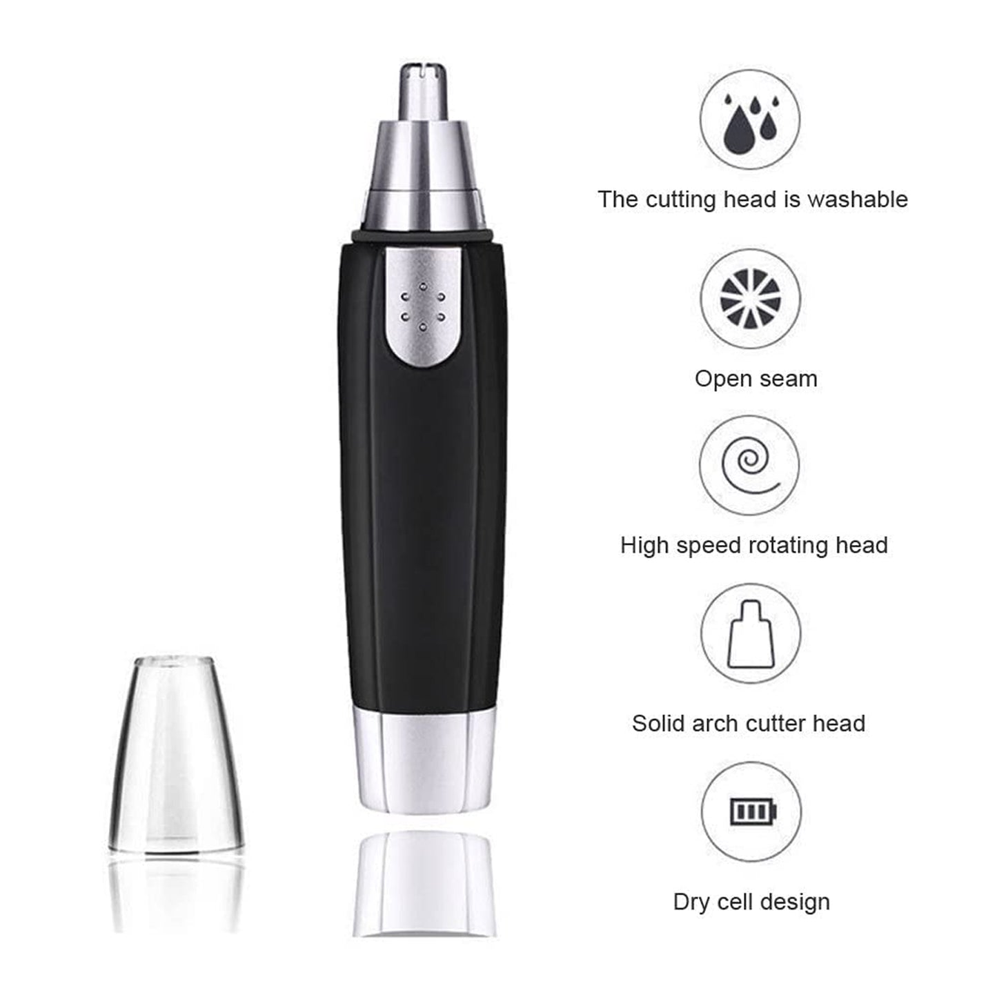 TrimSafe Trimmer™ - Safe & precise nose and ear clipper.