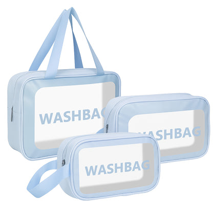Voyager ClearPack™ – Durable transparent travel toiletry bags, set of 3.