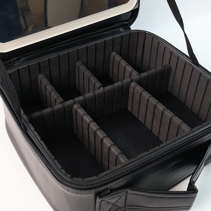 Glamora LED Organizer™ – Luxury black box for cosmetics with lighting.