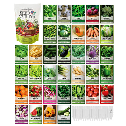 35 Pack Heirloom Veggie Seed Kit