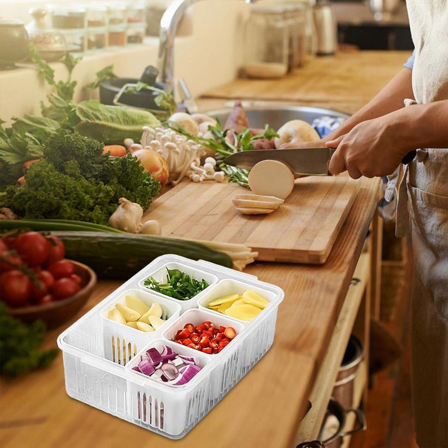 FreshNest Storage Box™ – Kitchen refrigerator box for organized food storage.