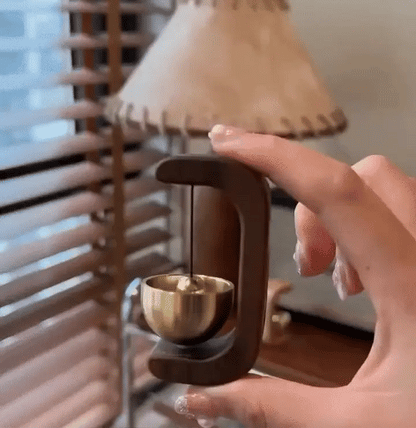 Wooden Magnetic Door Bell Chime – Brass Decorative Vintage Doorbell for Home, Office & Store Use(1 Pc)