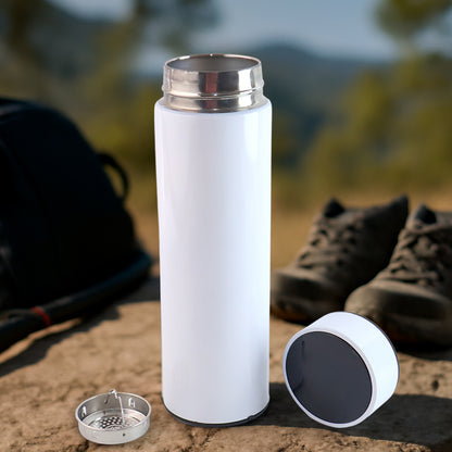 ChillMate Steel Flask™ – White vacuum bottle to keep beverages fresh.