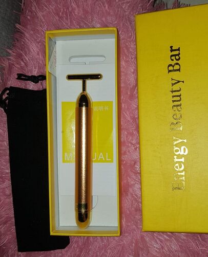 Luxury Skincare 24K Gold Energy Electric Facial Massager Roller