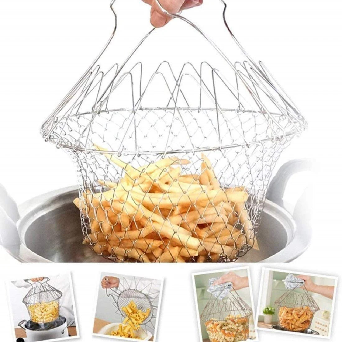 ChefBasket™ – Multi-Use Strainer & Fry Basket