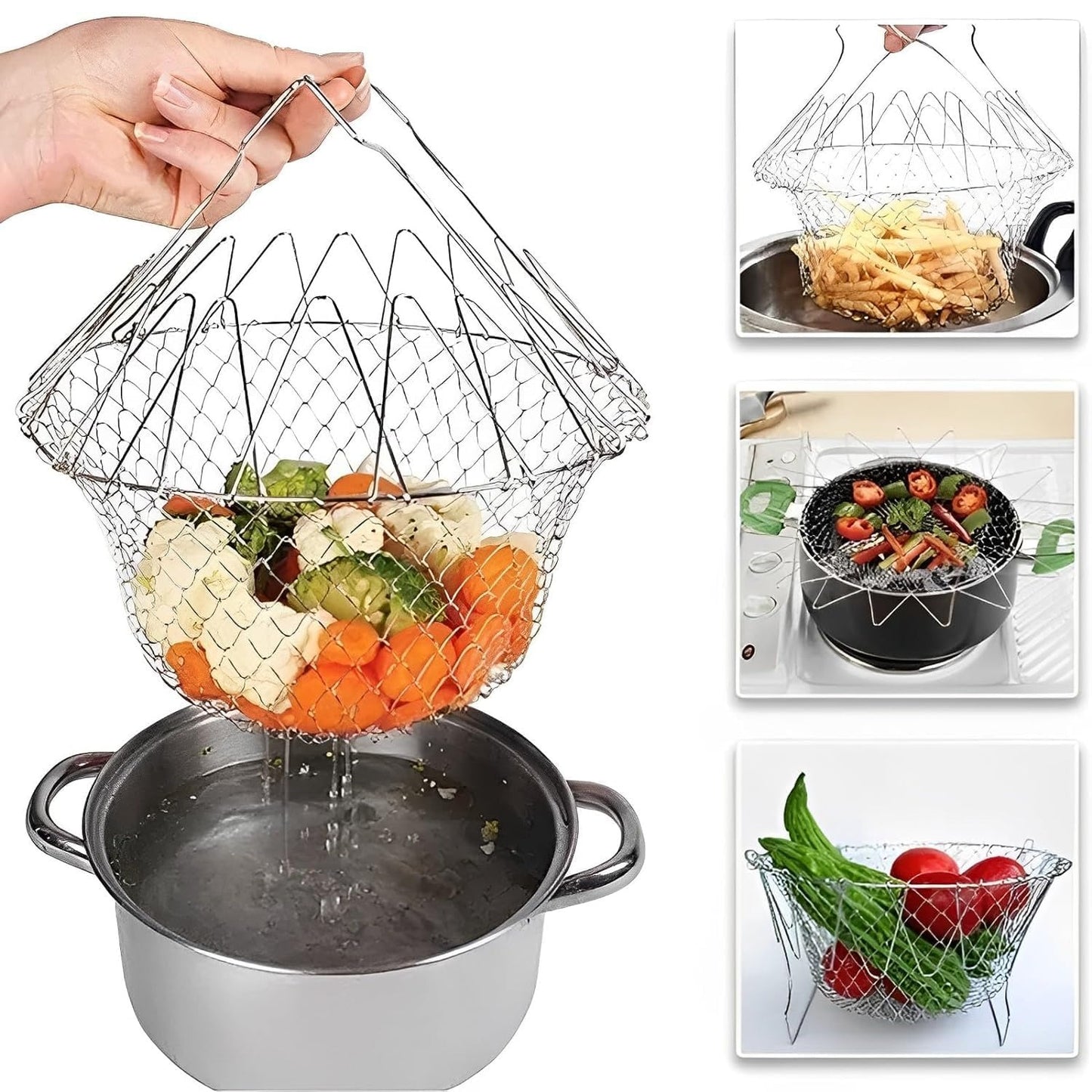 ChefBasket™ – Multi-Use Strainer & Fry Basket