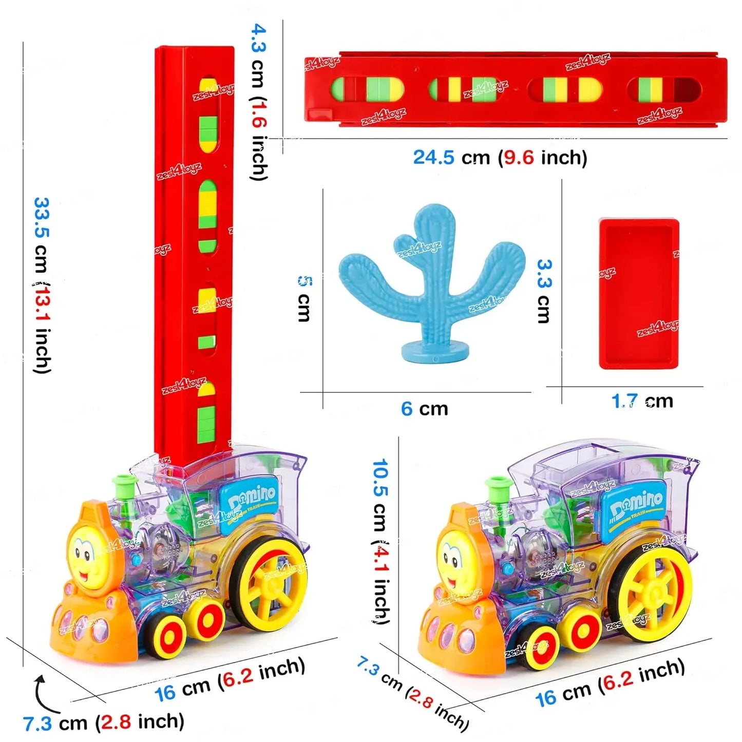 Domino Express Train™ 60 Blocks – Automatic domino-laying train with music & lights.