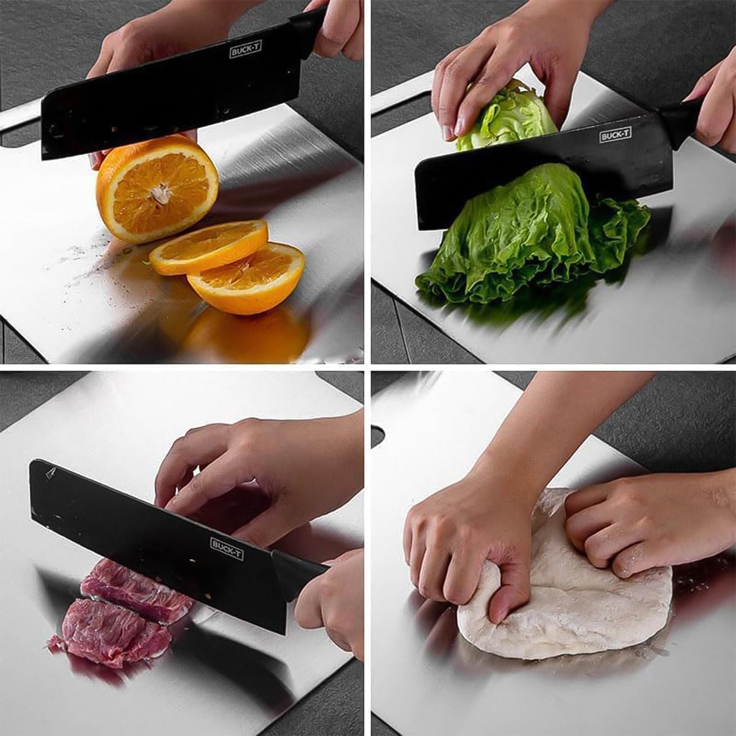 ChefSteel Chopping Board™ – Premium steel board for vegetables & fruits.